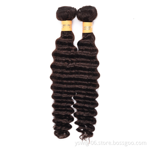Wholesale Deep Wave Wholesale Virgin Hair Vendors Raw Remy Weave Human Hair Bundles With Closure Cuticle Aligned Virgin Hair